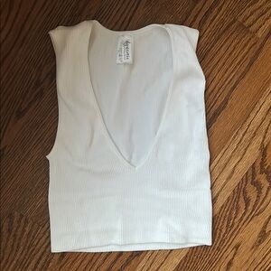 🌿Elegant White Ribbed Tank Top🌿